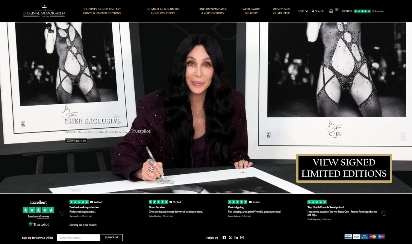 celebrity signed fine art